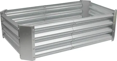 Produktbild von Rechteckiges Hochbeet aus verzinktem Stahl – 120 cm x 60 cm – Silber