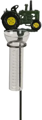 Produktbild von Regenmesser als Gartenstecker in Traktorform, Höhe: 84 cm aus Gusseisen