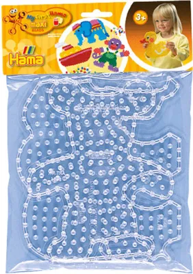 Produktbild von Hama 8251 - Maxi Stiftplatten Set, Elefant und Teddy, transparent
