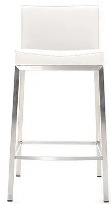 Produktbild von Miliboo - Design-Hocker 66 cm Weiß 2er-Set EPSILON