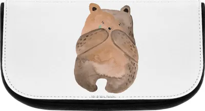 Produktbild von Mr. & Mrs. Panda Kosmetiktasche Bär Verlust - Weiß - Geschenk, kulturtäschchen, Make-up Täschchen, Schminktasche, Kulturbeutel, Teddy, Organizer