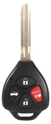 Image de Télécommande de voiture de rechange à 4 boutons, noire, compatible avec la Toyota Corolla 2008-2010