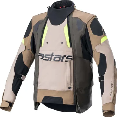 Obrázok produktu pre Alpinestars Halo Drystar Jacket Dark Khaki/Sand Yellow Fluo S Textilná bunda