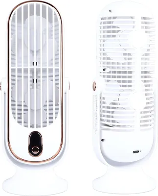 Obrázek produktu pro Stolní ventilátor 1800mah USB bezkartáčový motor oscilační tichý 5 rychlostí stolní věžový ventilátor pro domácnost auto kancelář bílý