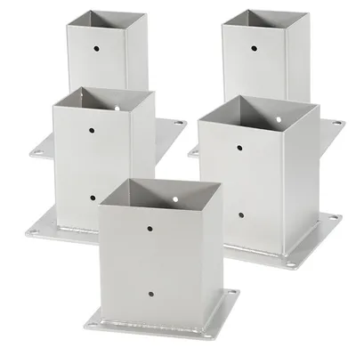 Obrázok produktu pre 4x skrutkovacie puzdro na podperu stĺpika skrutkovacie puzdro na zem na priskrutkovanie na podperu plota zemné puzdro 70x70mm