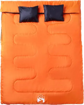 Produktbild von vidaXL Doppelschlafsack mit Kissen Erwachsene Camping 3-4 Jahreszeiten