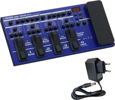 Produktbild von Boss ME-90B Bass Multi-Effektgerät mit keepdrum Netzteil