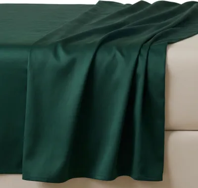 Produktbild von Spannbettlaken aus Satin-Baumwolle 160x200 Dunkelgrün