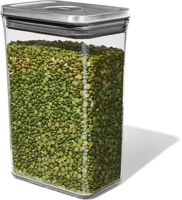 Produktbild von Unyqoos® Rechteckiger stapelbarer Vorratsbehälter 2,6 L – luftdicht, transparent, BPA-frei, spülmaschinengeeignet, kompatibel mit Messbechern, für Lebensmittel