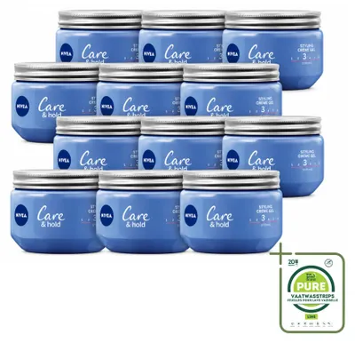 Immagine prodotto di 12 confezioni di NIVEA Care & Hold, crema gel modellante - 150 ml - confezione grande - 12 pezzi