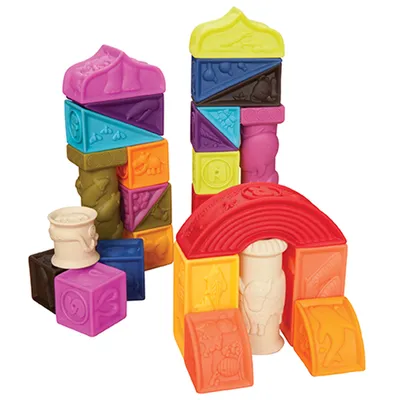 Produktbild von B.Toys ElemenoSqueeze - Alphabet Soft Blocks