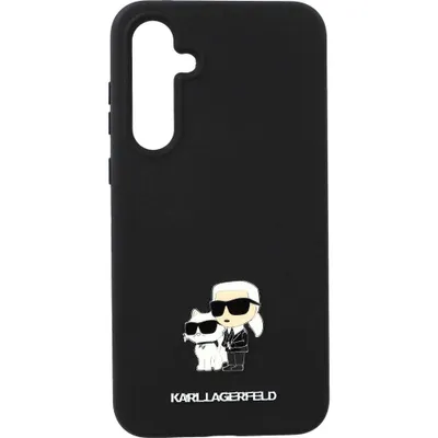 Imagen del producto de Funda Karl Lagerfeld de silicona, con broche metálico de Karl&Choupette, para Samsung Galaxy A35 - Color