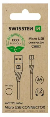 Produktbild von USB-/Micro-USB-Datenkabel, 1,2 m, weiß (ECO-VERPACKUNG)