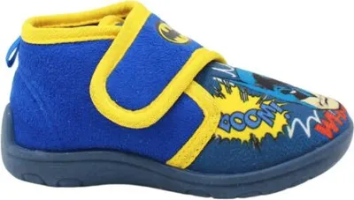 Produktbild von Batman-Hausschuhe mit Klettverschluss, blau, Größe 23