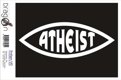 Produktbild von Aufkleber / Autoaufkleber - JDM / Die cut / Auto / OEM - Atheist Fisch - 160x60 mm silber - Heckscheibe / Heckscheibenaufkleber