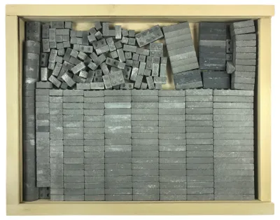 Produktbild von KINGSTONES Spezialkasten, schwarz - Steinbaukasten aus Marmormehl ca 260 Teile Stein-Konstruktionsset