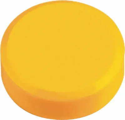 Produktbild von Rundmagnet 30mm Durchmesser 0,6kg Haftkraft 20 Stück gelb Packung mit 12 Stück