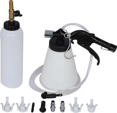 Produktbild von Wiltec Bremsenentlüftungsgerät Bremsenentlüfter Nachfüllflasche Druckluft 1Liter Entlüftung Bremsen