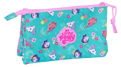 Immagine prodotto di Astuccio triplo multiuso My Little Pony Magic Pink turchese 22 x 12 x 3 cm