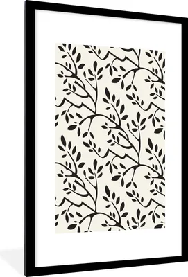 Produktbild von MuchoWow® MuchoWow® Gerahmtes Poster Natur - Muster - Baum 60x90 cm - Poster mit zchwarzem Bilderrahmen - Dekoration - Wandposter Wohnzimmer - Hochwertig
