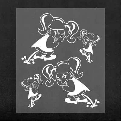 Image de Autocollant Monella Blanc 14 x 16 cm