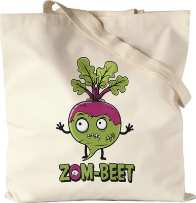 Produktbild von Zom-Beet Rübenmotiv Jutebeutel Geschenkidee Gemüse Halloween Zombie