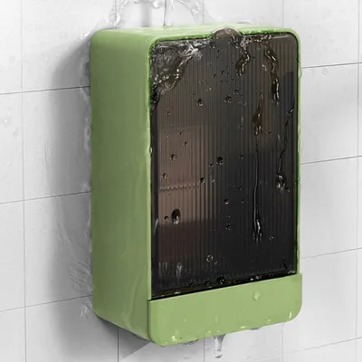 Immagine prodotto di Porta sapone da parete per doccia, senza fori, adesivo, verde