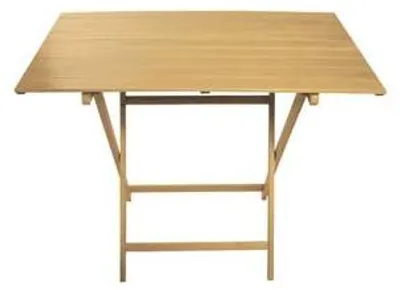 Obrázok produktu pre Jednosedací piknikový stôl z dreva v prírodnej farbe – 60 x 80 x 75 cm (v)