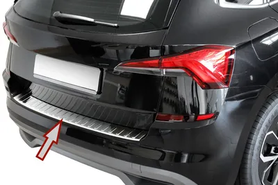 Für Skoda Kamiq (Typ NW4) ab 2019- Ladekantenschutz Edelstahl MIT ABKANTUNG in der Farbe von Recambo e.K.