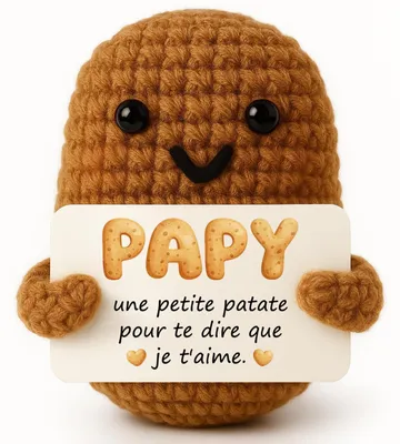 Image de Elzusha - Décoration joyeuse avec un petit objet porte-bonheur pour grand-père - Cadeau fait main