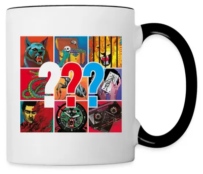 Produktbild von Spreadshirt Die Drei Fragezeichen Covermotive Tasse Zweifarbig, One size, Weiß/Schwarz