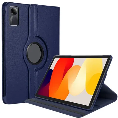 Image de Coque pour Xiaomi Redmi Pad SE 11 Pouces, Protection Anti-Rayures Etui Rotatif 360° - Bleu Marine