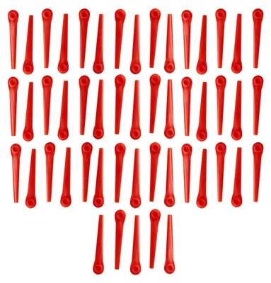 Produktbild von vhbw 50x Ersatz-Messer Ersatz für Gardena RotorCut 5368-20 für Rasentrimmer - Ersatzklinge Orange, Kunststoff
