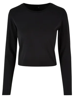 Image de Build Your Brand - T-shirt court pour femme, manches longues TN3024 (S) (noir)
