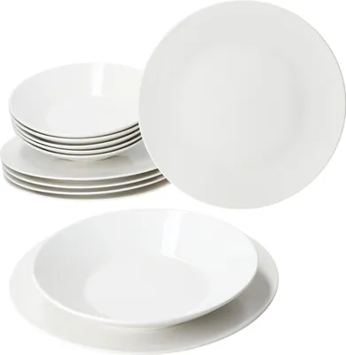 Produktbild von Ritzenhoff Ontario 12tlg Tafelservice weiße Speiseteller Suppenteller