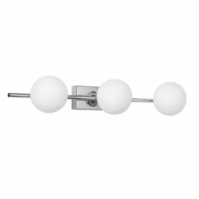 Obrázek produktu pro Nástěnná a stropní lampa DUOMO, 4 žárovky G9, chromovaný kovový rám s opálovými skleněnými koulemi o průměru 11 cm, vhodná do obývacího pokoje, ložnice nebo chodby