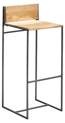 Barhocker Soulid, Mangoholz, gebleicht, 74 cm Sitzhöhe