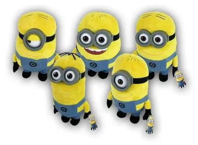 Produktbild von Minions - Minion 22 cm Plüsch mit Kunststoffaugen