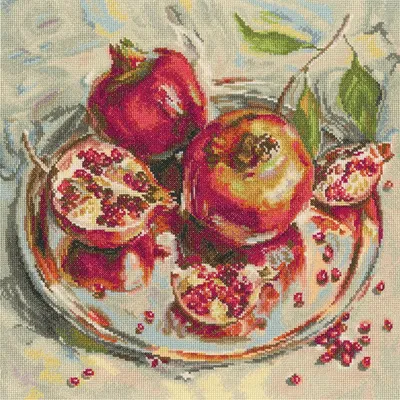 Immagine prodotto di Set per punto croce RTO "Frutti coronati" M598, schema contato, 35x35 cm