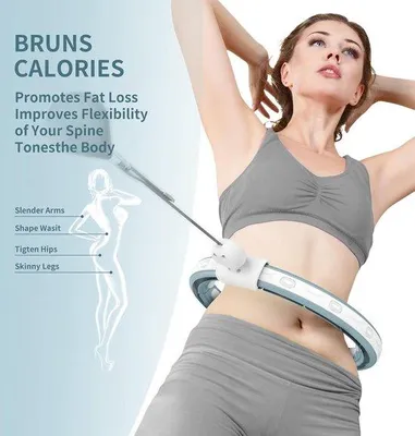 Produktbild von Famanu Hoola Hoop Fitness für Erwachsene mit Gewicht - 16 abnehmbare Segmente