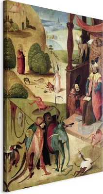 Produktbild von Vlies Leinwandbild - St.James and the Magician (Hieronim Bosch) 20x30 cm Reproduktionen l-E-10570-b-a