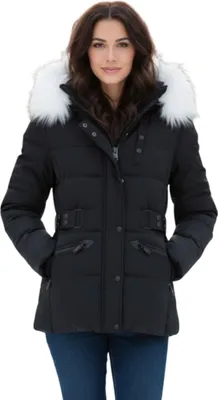 Immagine prodotto di GeoNorway Expedition Giacca da donna Chester Winter lunga nera con cappuccio XL