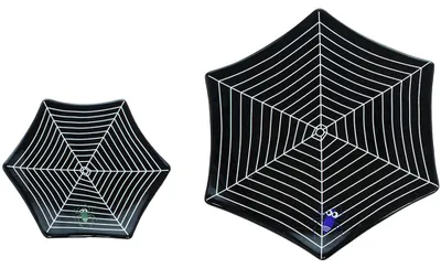 Produktbild von Spinnweben Deko Teller als Halloween Geschirr 2er Set