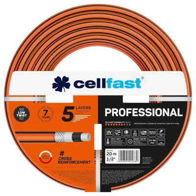 Image de Tuyau d'arrosage Cellfast Professional, diamètre 1/2 pouce, longueur 20 m, 5 couches