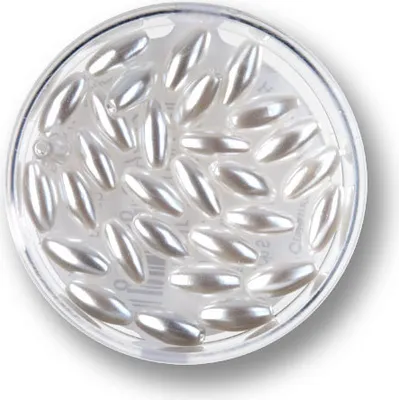 Produktbild von Wachsoliven weiß 8x4 mm Lochgröße 1 mm