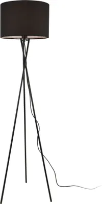 Produktbild von Stehleuchte 'Grenoble' 154cm 1x E27 60W Stehlampe Standleuchte Stand Lampe Metall Schwarz