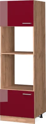 Image de Armoire micro-ondes Vicco R-Line Rouge brillant 60cm, Model 37149