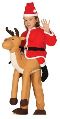 Obrázek produktu pro Funny kostým Santa na vánočním sobu 7-9 let