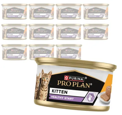Produktbild von Purina Pro Plan Kitten Healthy Start 12x85g Nassfutter-Mousse für Kitten mit Huhn