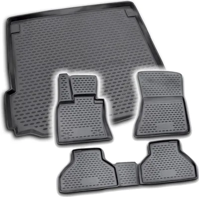 Produktbild von Gummi Kofferraumwanne + Fußmatten Set für BMW X5 E70, Bj. 2/2007-10/2013